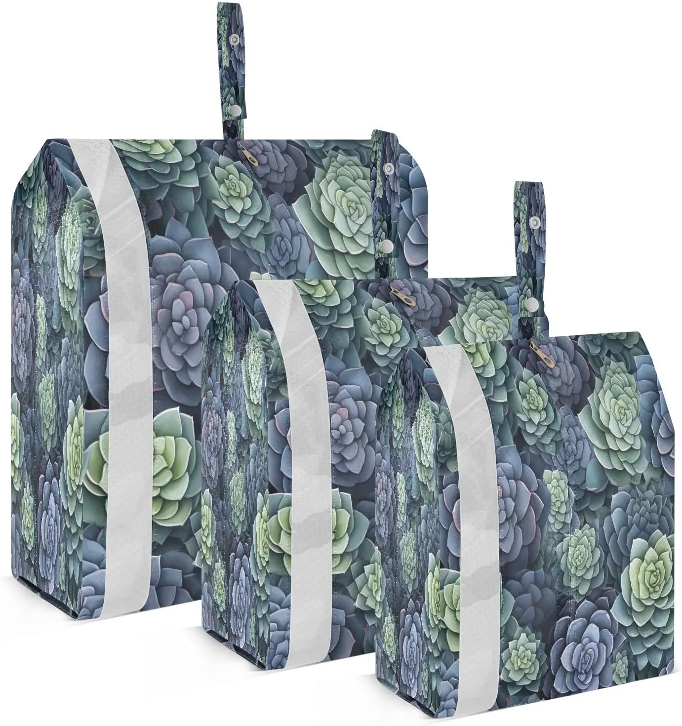 Tropical Succulents Green Packing Cubes for Travel 3 Set Packing Compression Cubes Luggage Organizer Bags for Suitcase
