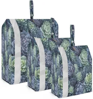 Tropical Succulents Green Packing Cubes for Travel 3 Set Packing Compression Cubes Luggage Organizer Bags for Suitcase