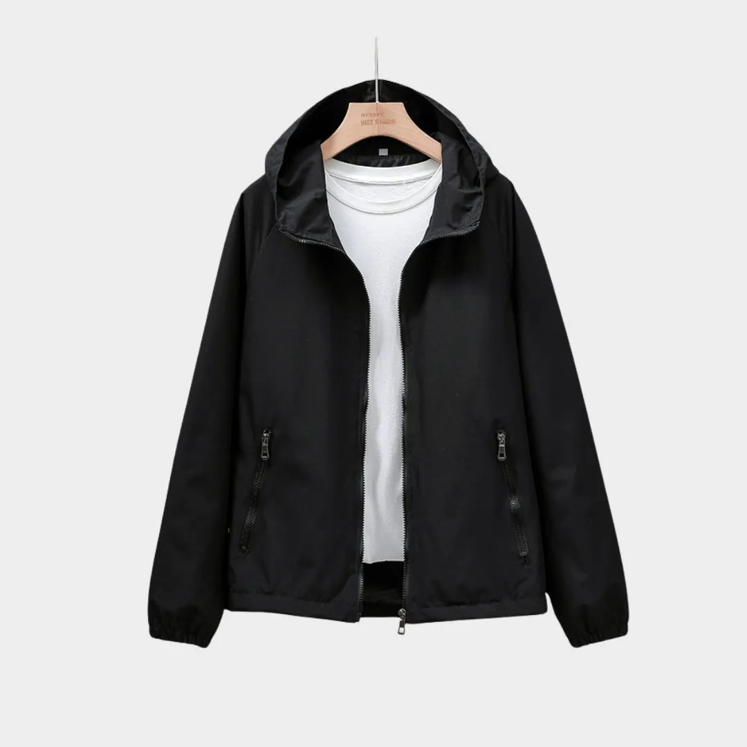 Unisex Windbreaker Hooded Jacket  Lightweight Casual Sports Coat, Travel Outerwear (Green, Black, and More)