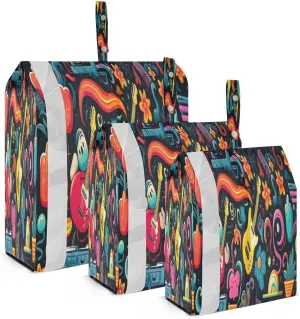 Vintage Guitars Packing Cubes for Travel 3 Set Packing Cubes Large Luggage Cubes for Vacation Clothes
