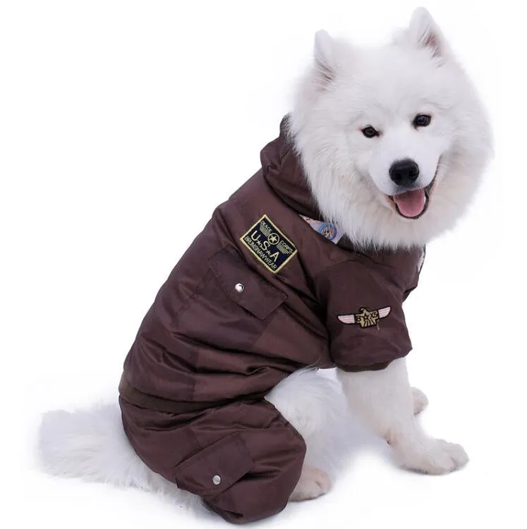 Warm Military Style Jacket for Dogs