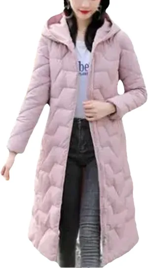 Women Autumn Winter Thicken Hooded Cotton-Padded Jakcet Casual Loose Parkas Coat Female Long Outwears