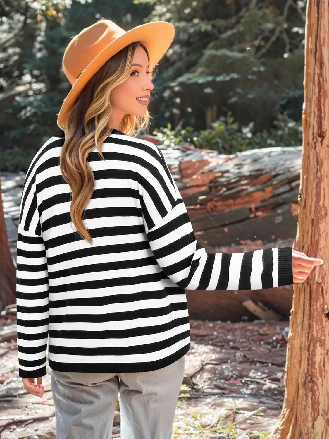 Women Black Bow Sweater Cardigan Tie Front Preppy Cropped Color Block Knit Long Sleeves V Neck Colorblocked Cardigans