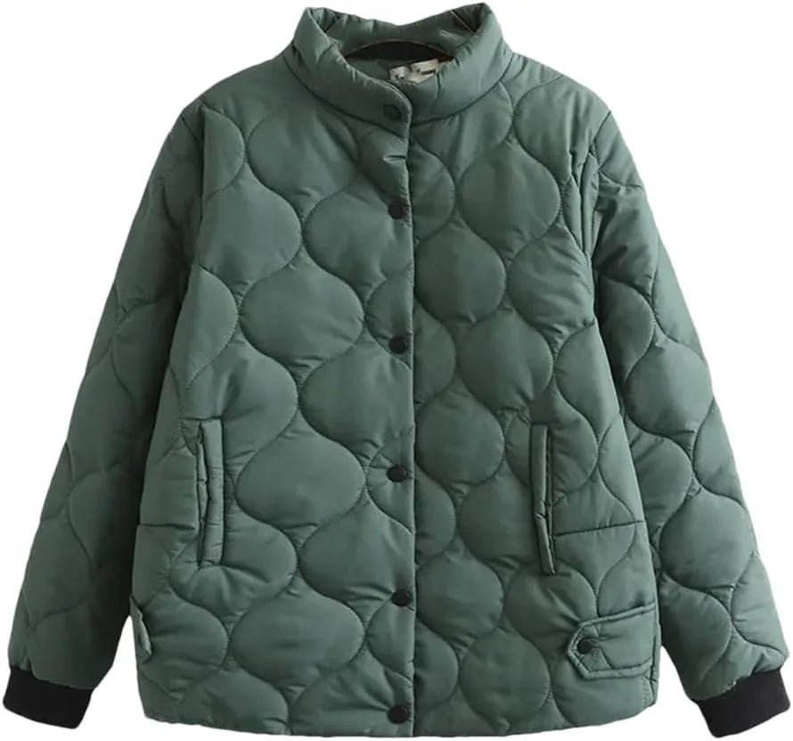 Women Cotton Coat Parka Winter Jacket Short Loose Padded Thick Down Cotton Warm Overcoat Parkas