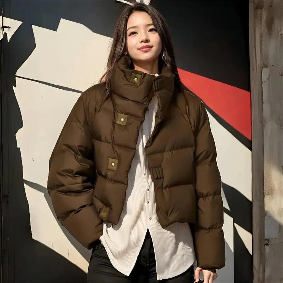 Women's Cotton-Padded Jacket Winter Short Loose Padded Jacket American Cotton-Padded Jacket Bread Coat
