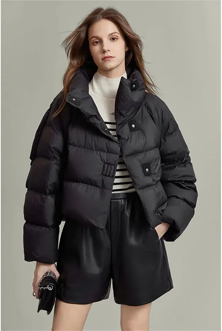 Women's Cotton-Padded Jacket Winter Short Loose Padded Jacket American Cotton-Padded Jacket Bread Coat