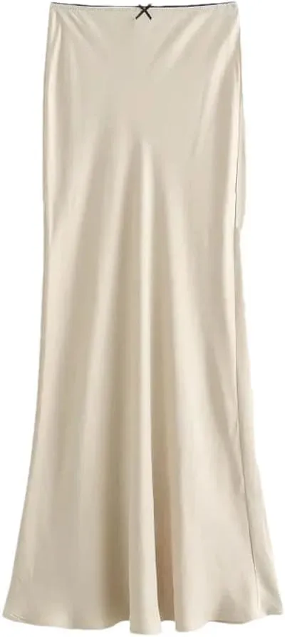 Women's High - Waist A - Line Elegant Midi Skirt Women's Casual Evening Party Dress