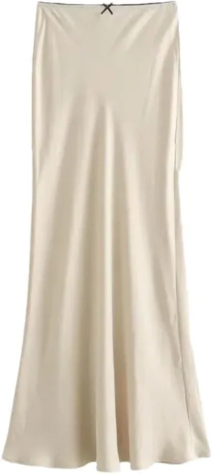 Women's High - Waist A - Line Elegant Midi Skirt Women's Casual Evening Party Dress