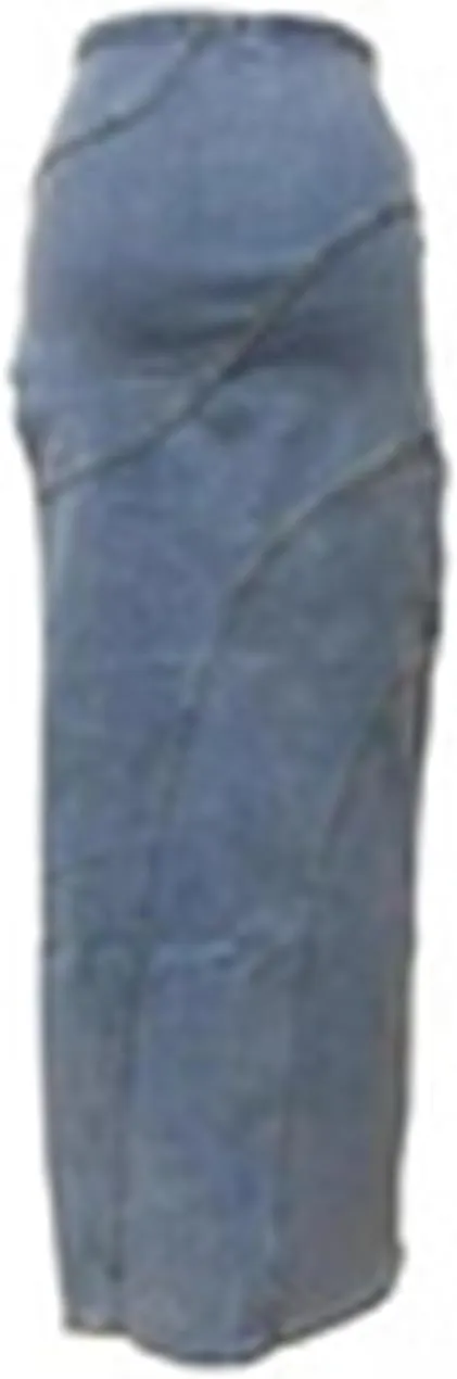 Women's High Waisted Denim Maxi Skirt with Slit Summer Sexy Y2k Long Jean Skirts
