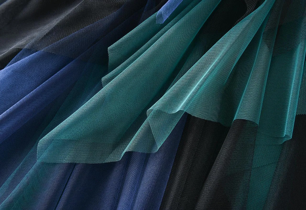 Women's Pleated Tulle Skirt Irregular Underskirt Layered Pleated A-line Midi Skirt for Wedding Party Prom