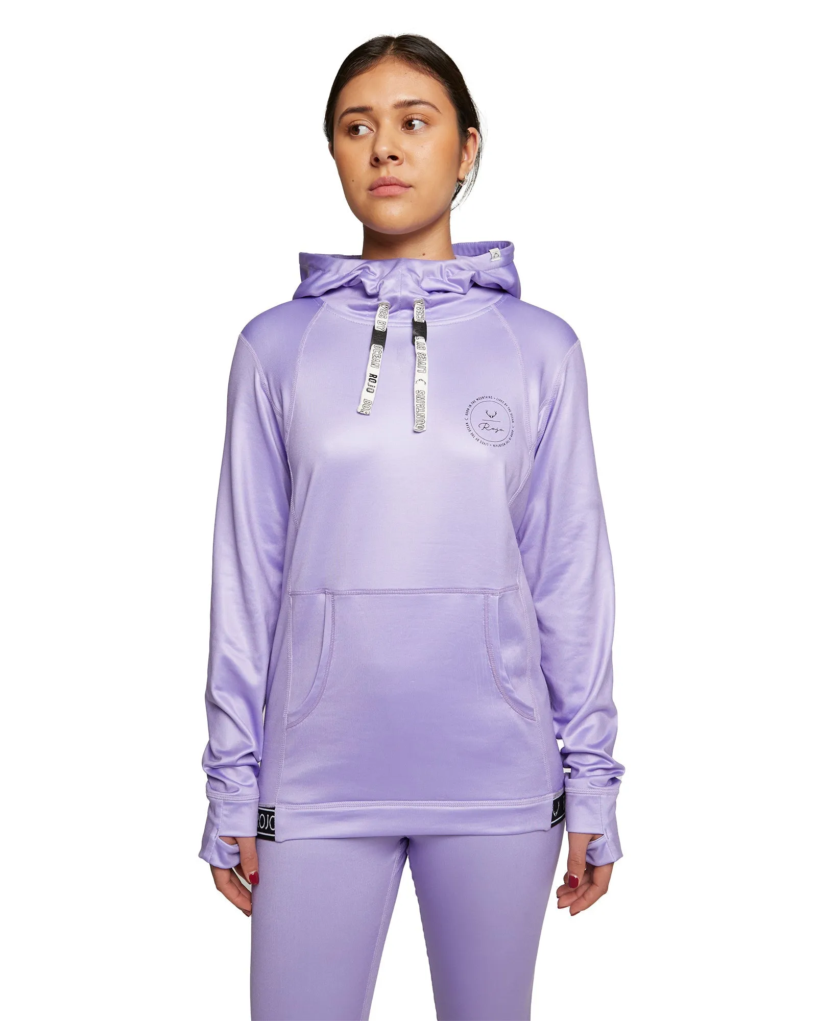 WOMENS SPLENDID BASE LAYER HOOD - PURPLE ROSE