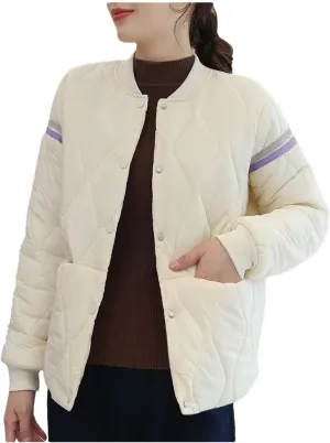 Women's Thin Cotton-Padded Coat Cotton-Padded Jacket Short Winter Fragrance Cotton-Padded Jacket Casual Coat