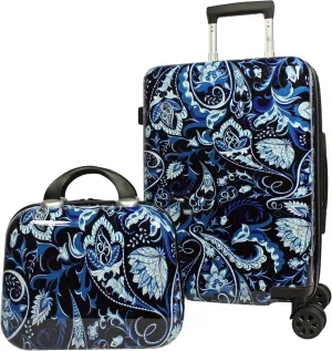 World Traveler VentureX Airline Approved Luggage  Lightweight Hardside Suitcase with Spinner Wheels, Paisley, 2-Piece Carry-On Set
