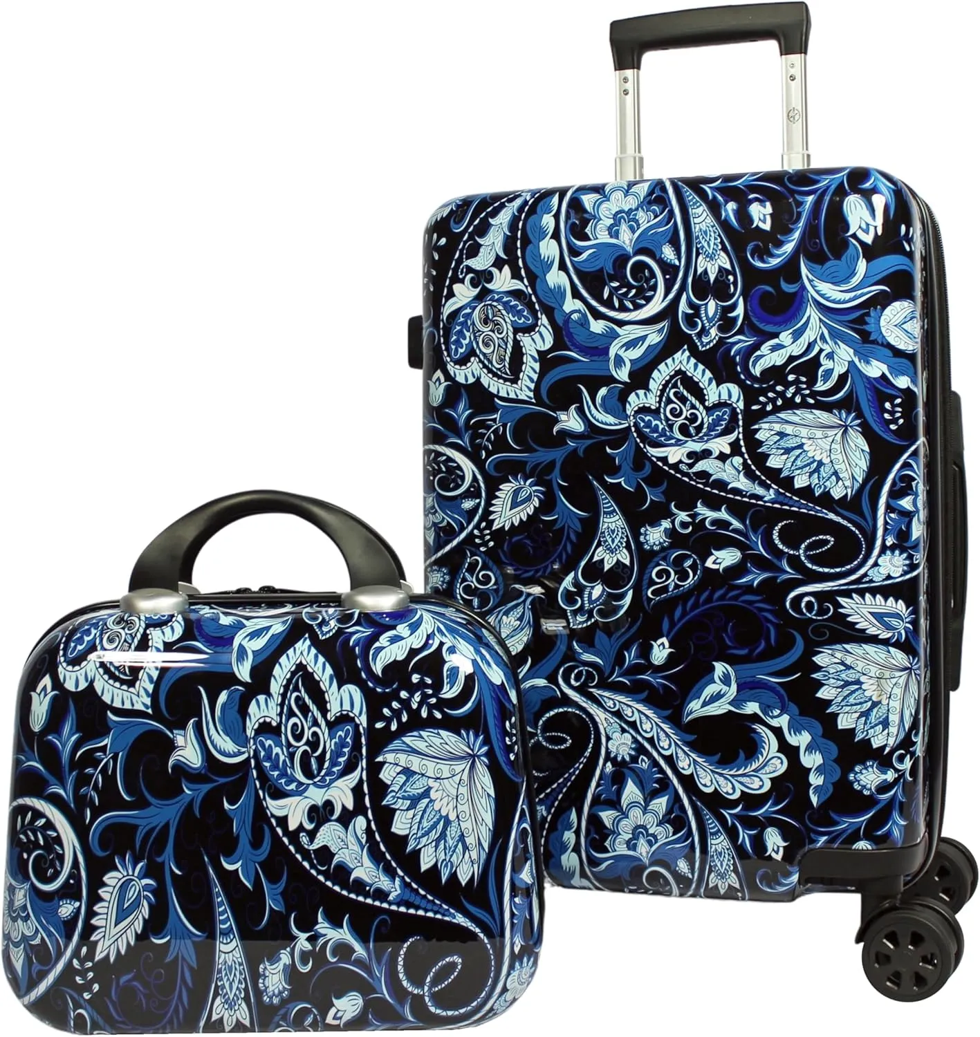 World Traveler VentureX Airline Approved Luggage  Lightweight Hardside Suitcase with Spinner Wheels, Paisley, 2-Piece Carry-On Set
