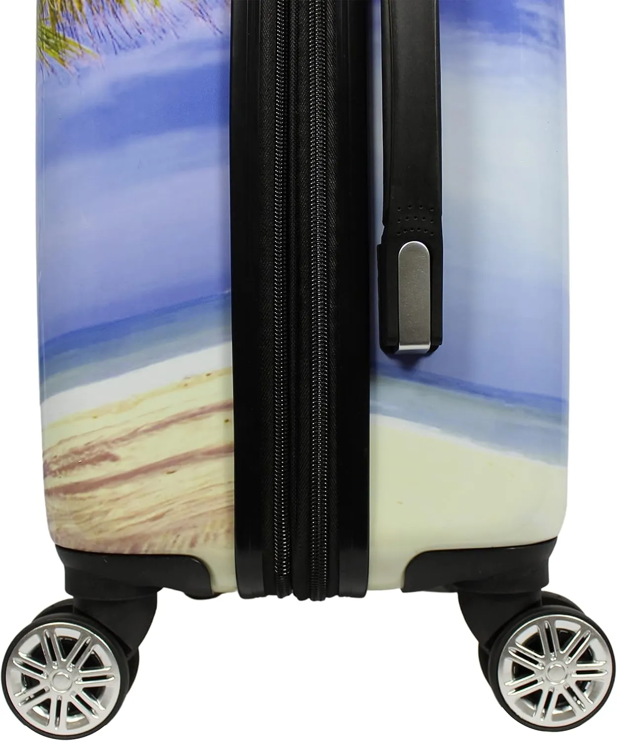 World Traveler VentureX Airline Approved Luggage  Lightweight Hardside Suitcase with Spinner Wheels, Palm Tree, 2-Piece Carry-On Set