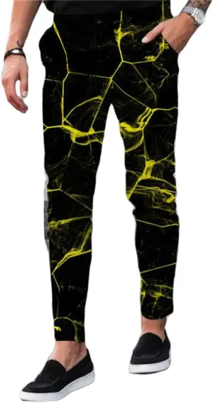 YIBIMOTTO Mens Slim Fit Dress Pants Stretch Plaid Slacks Skinny Checkered Chino Pants Blue Casual Business Suit Pant for Men,Yellow Crack,XXL